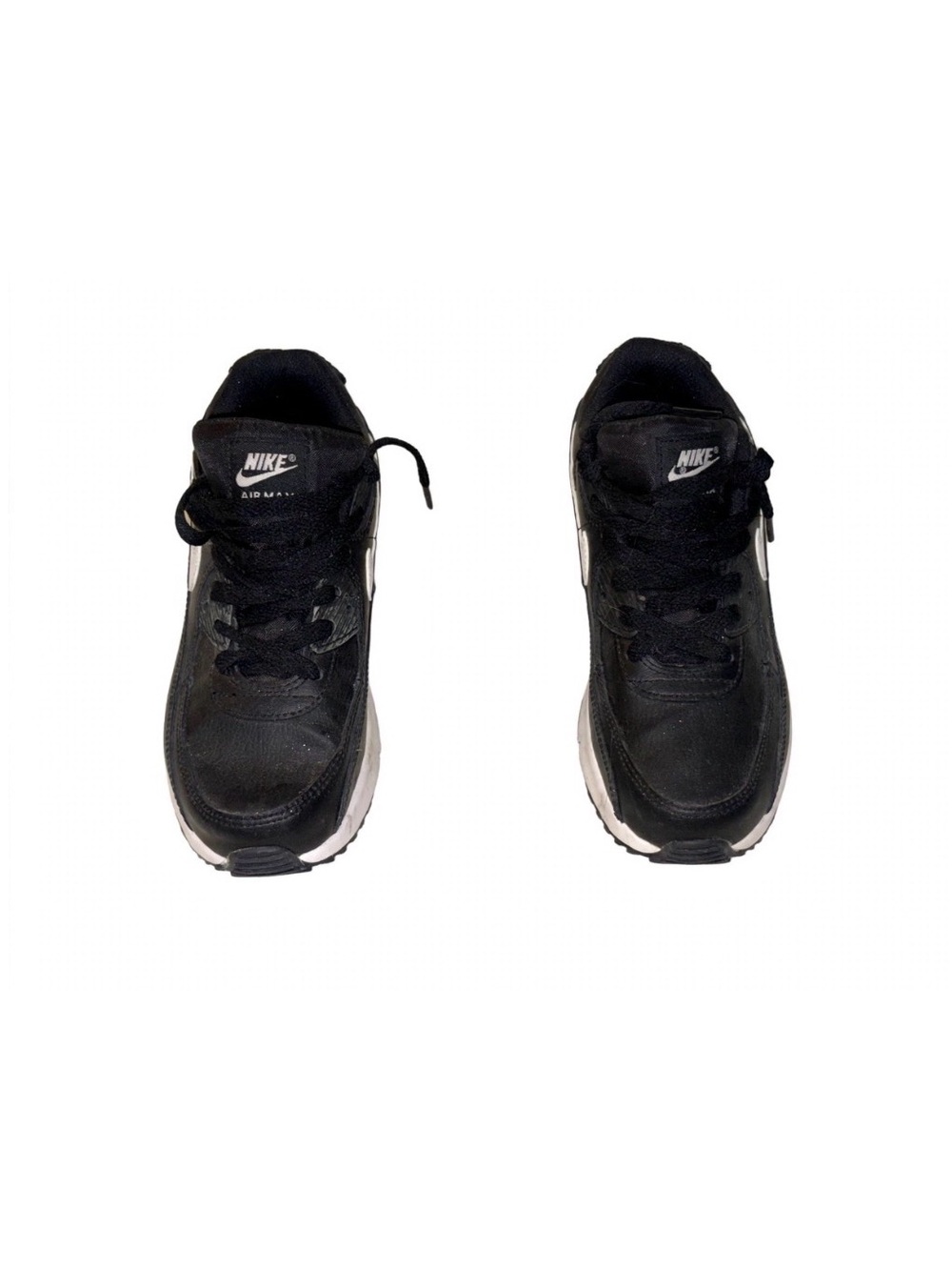 Nike Air Max 90 LTR GS CD6867-010 - US 3Y - Black White - Leather - EUR 35